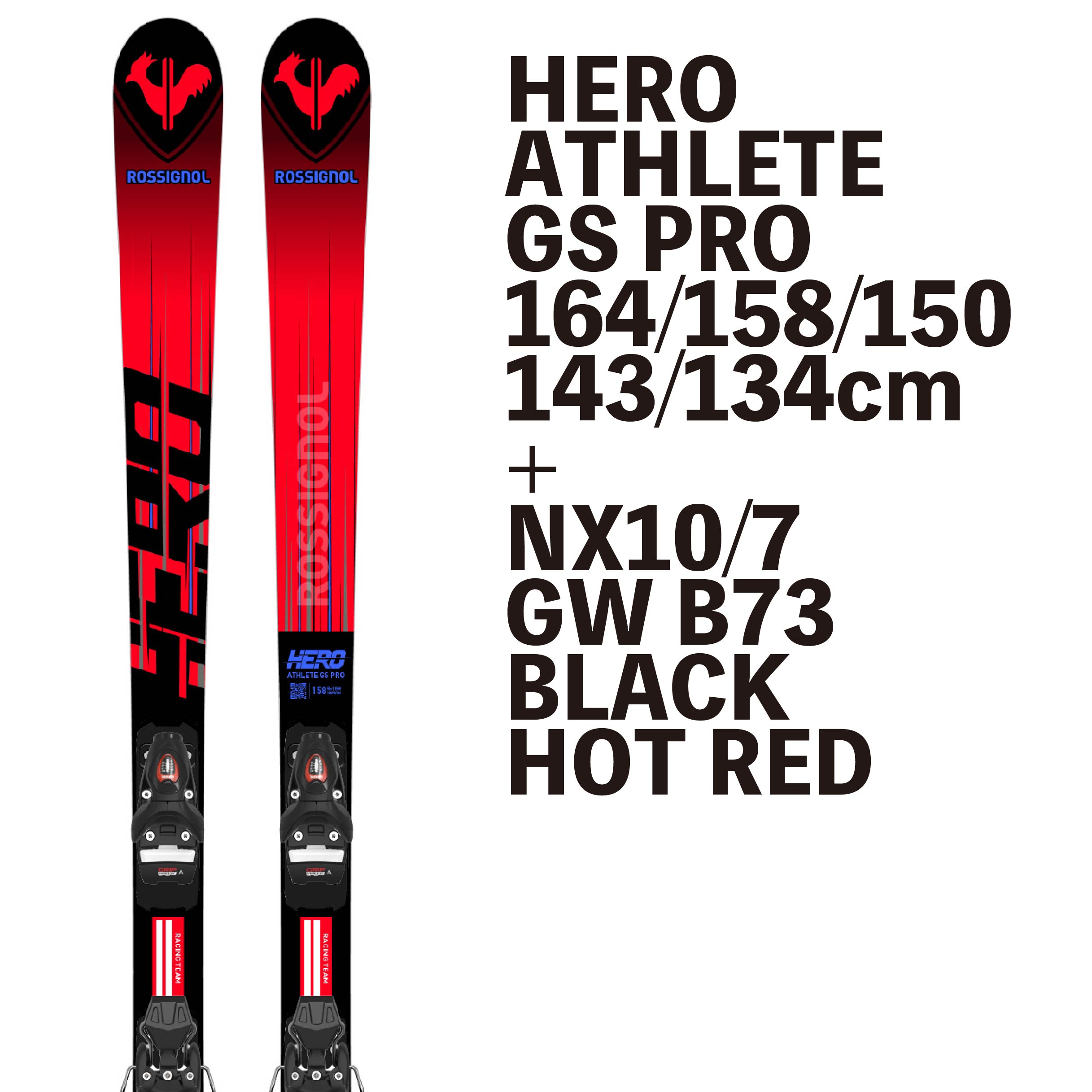 2023 ROSSIGNOL ロシニョール HERO ATHLETE FIS GS FACTORY R22 + SPX 15 ROCKERACE  HOT RED スキー板 レーシング GS - www.kazkian.com